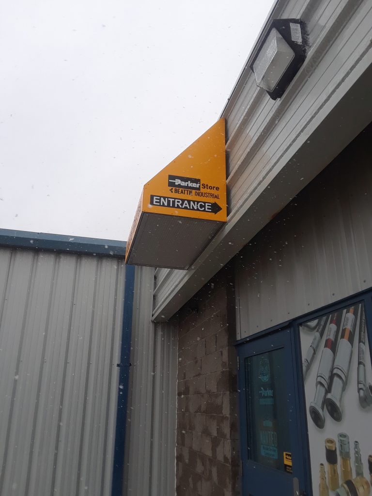 Aluminum composite panel awning